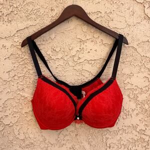 Caciqué Bra Red Lace Underwire Size 42DDD